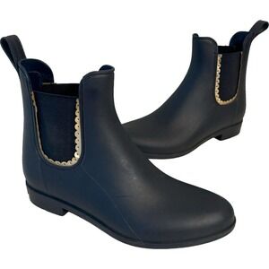 Jack Rogers Navy Blue Rubber Ankle Rain Boots Women’s Size 7